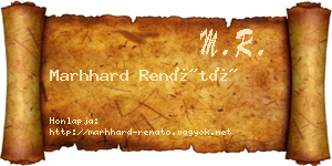 Marhhard Renátó névjegykártya